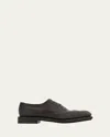 Ferragamo Men's Baltimora Tramezza Wingtip Oxfords In Dark Brown