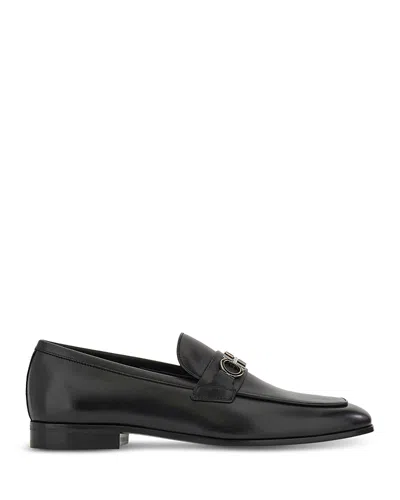 FERRAGAMO MEN'S BALTY GANCINI LEATHER LOAFERS