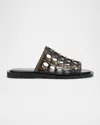 Ferragamo Men's Barbados Gancini Jelly Slide Sandals