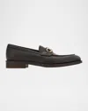 Ferragamo Round Head Business Casual Shoes In Hickory