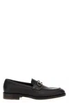 Ferragamo Round Head Business Casual Shoes In Black