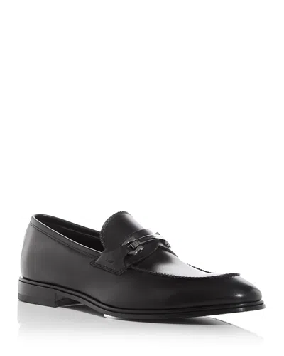 FERRAGAMO MEN'S BENTLEY GANCINI LEATHER LOAFERS