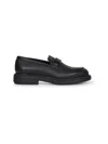 Ferragamo Men Black Calfskin Gancini Loafers