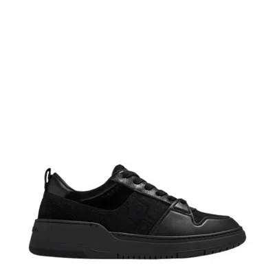Ferragamo Men's Black Dennis Jacquard Sneakers