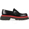 Ferragamo Contrasting-border Leather Oxford Shoes In Black