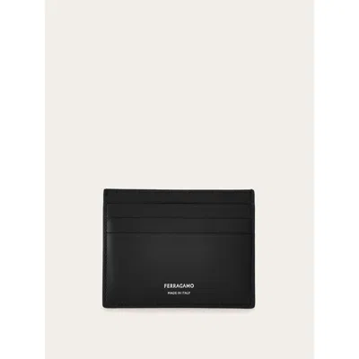 Ferragamo Men's Black Leather Cardholder Accessory In ["black"]
