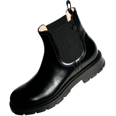 Pre-owned Ferragamo Men's Black Leather Iago Chelsea Ankle Gancini Boots Dress Casual