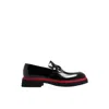 Ferragamo Contrasting-border Leather Oxford Shoes In Black