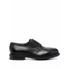 Ferragamo Marcus Perforated Brogues In Black