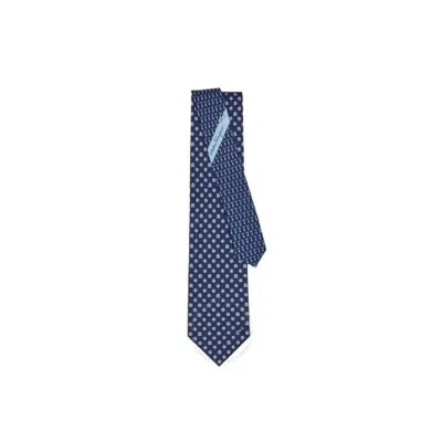 Ferragamo Men's Blue Dart Print Silk Tie