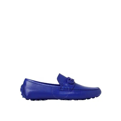 Ferragamo Electric Blue Leather Grazioso Loafers