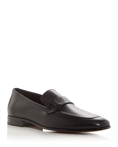 Ferragamo Loafer Metal Detail Round Toe In Black