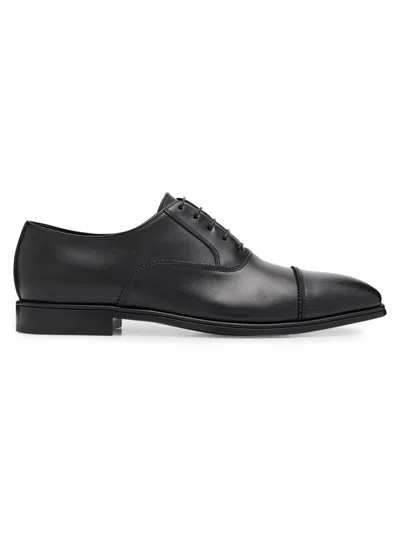 FERRAGAMO MEN'S BOSTON DOUPONT LEATHER CAP-TOE BROGUE OXFORDS