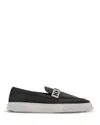 Ferragamo Hybrid Sneaker With Hug Buckle In Black