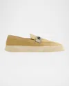 Ferragamo Hulk Buckle Hybrid Sneakers In Stone