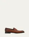 Ferragamo Tramezza Penny Loafers In Brown