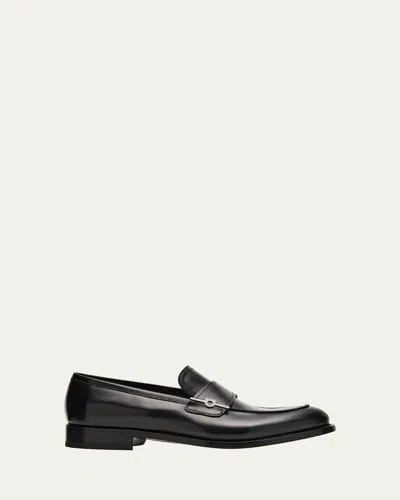 Ferragamo Men's Bridge Originali Penny Loafers In Black