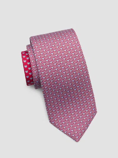Ferragamo Men's Brigitte Printed Silk Tie In Purple