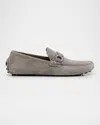 Ferragamo Men's Byte Suede Driving Shoes In Taormina S