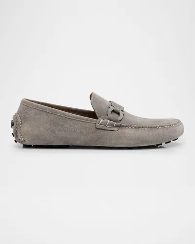Ferragamo Men's Byte Suede Driving Shoes In Taormina S