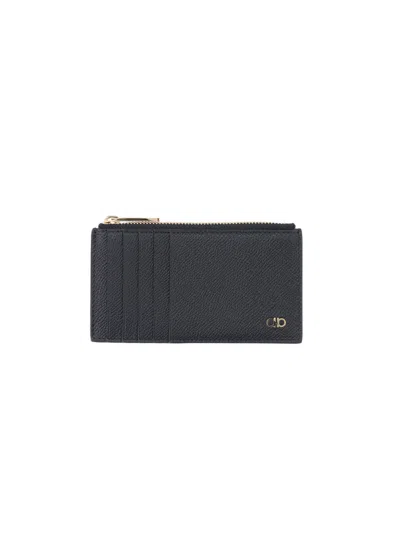 Ferragamo Men's Calf Leather Wallet In Black