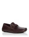 Ferragamo Men's Calipso Gancini Leather Drivers In Testa Di Moro