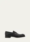 FERRAGAMO MEN'S CANTORE TRAMEZZA CALFSKIN PENNY LOAFERS