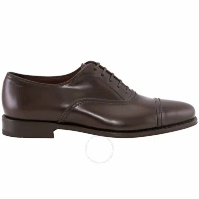 Ferragamo Cap-toe Lace-up Loafers In Black