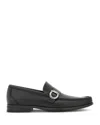 Ferragamo Smooth Leather Loafers In Black