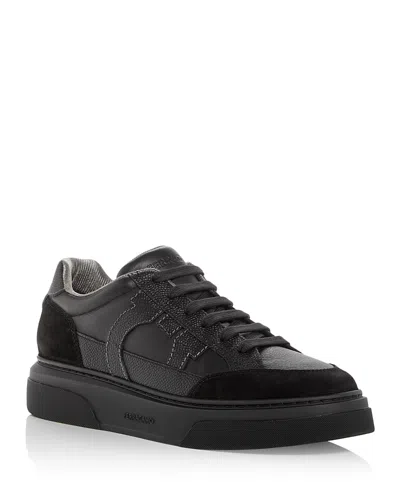 FERRAGAMO MEN'S CASSINA LEATHER SNEAKERS