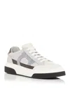 Ferragamo Leather Cassina Sneakers Multicolor Sole Contrasting In Bianco