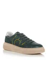 Ferragamo Men's Cassina Sneakers In Green