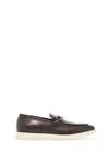 Ferragamo Gancini Decorative Loafers In Marrone