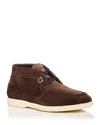 Ferragamo Gancini-buckle Suede Boots In Testa Di Moro