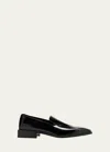 Ferragamo Square-toe Leather Loafers In Black