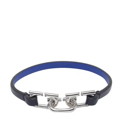 Ferragamo Men Chained Gancini Bracelet In Blue
