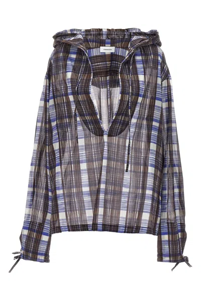 Ferragamo Men Check Blouse In Multicolor