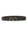 Ferragamo Men's Belt With Hooks In Black