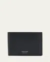 Ferragamo Black Calf Leather Bos Taurus Wallet In Black