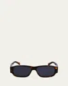 Ferragamo 57mm Rectangular Sunglasses In Dark Tortoise