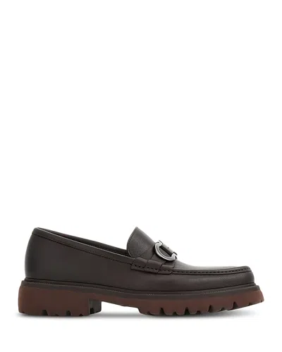 FERRAGAMO MEN'S COCOONVIT SADDLE SLIP ON LOAFERS