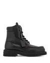 Ferragamo Men's Colorado Horse Leather Boots In Nero