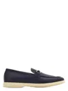 Ferragamo Cosimo Gancini Leather Loafers In Blue