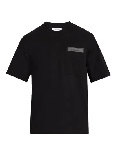 FERRAGAMO MEN'S COTTON LOGO-PATCH T-SHIRT