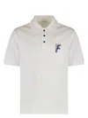 Ferragamo Cotton Polo Shirt With Traditional Collar And Short Sleeves In Animal Print