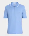 Ferragamo Logo Embroidered Polo T-shirt In Blue