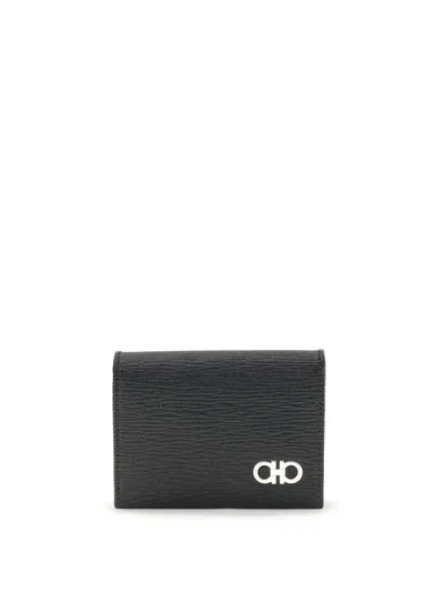 Ferragamo Men Credit Card Case In Black