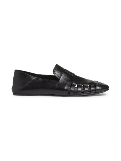 Ferragamo Men's Demi Leather Loafers In Nero