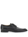 Ferragamo Lace-up Leather Derby Shoes In Black