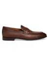 Ferragamo Men's Desio Leather Loafers In Cocoa